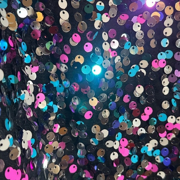 Nasty Gal Rainbow Sequin Wide Leg Pants size US 6 New Years NWT Immediate ship - Picture 8 of 11